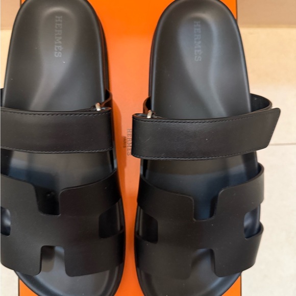 Hermes Black Chypre Sandals - Picture 2 of 5